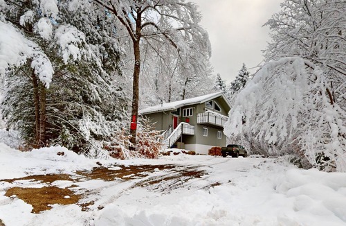 Bartlett House | Secluded 2-story home with wood fireplace, deck, grill, fast WiFi, & streaming