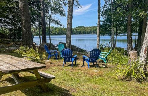 Orland House | Secluded waterfront home with private dock, outdoor dining, firepit, WiFi & W/D