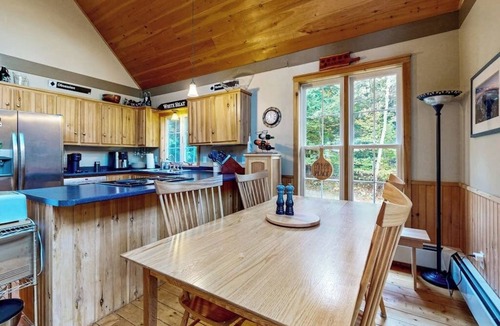 Bethel House | Spacious mountain house with a cozy fireplace, game room, and large deck