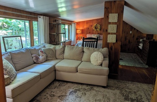 Lake Luzerne-Hadley Apartment | Track Season Adirondack Farmhouse Apartment