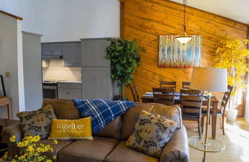Pagosa Springs Condo | Tubing Promo! Spacious Greenbelt Condo, Fireplace, Large Deck w/Mountain Views, Walk to Amenities