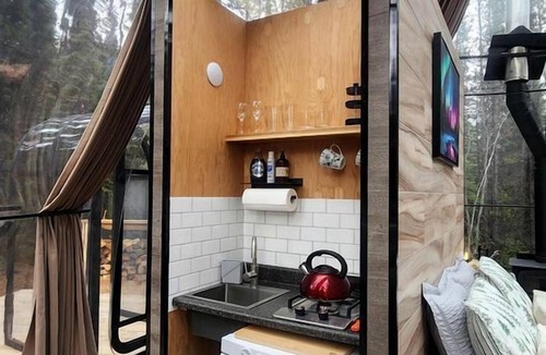 Rock Lake RV Rental | Unique Clear Dome Surrounded by Trees for a Memorable Glamping Experience in Rock Lake Provincial Park, Alberta