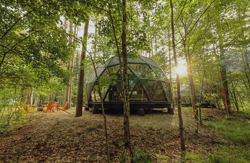 Freeport Cabin | Unique dome w/huge window to the woods - 06