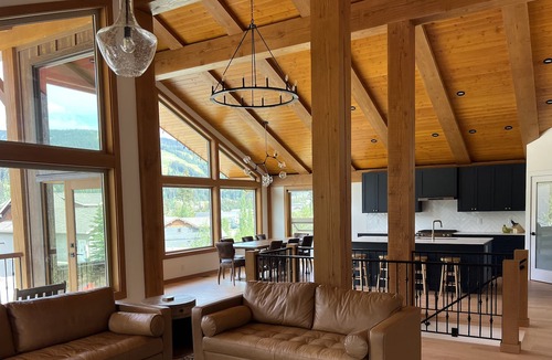 Fairways Ski Chalet | Upstairs half of a timber frame ski-in chalet.