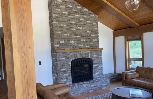 Fairways Ski Chalet | Upstairs half of a timber frame ski-in chalet.