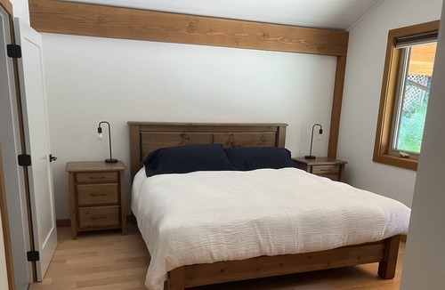 Fairways Ski Chalet | Upstairs half of a timber frame ski-in chalet.