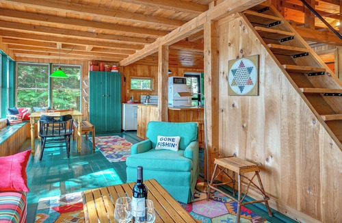 Litchfield Cabin | Waterfront Sand Pond Cabin w/Views & Fire Pit