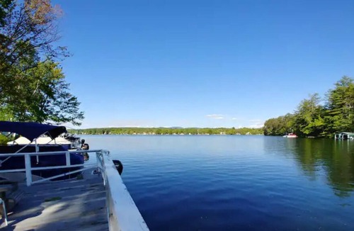 Winnisquam Condo | Waterfront Studio-King bed, Kitchen, Private Porch