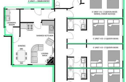 Twin Butte House | Waterton Country Villas- A & C units! Sleeps 26