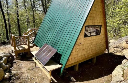 Stoneham House | White Mountains Forest A-Frame Stars Firepit