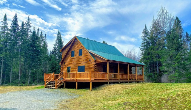 40PL Log cabin - AC, in the White Mountains,