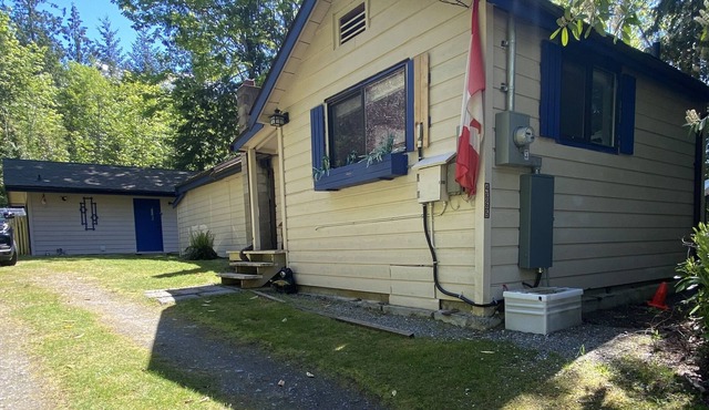 Across the street from the lake