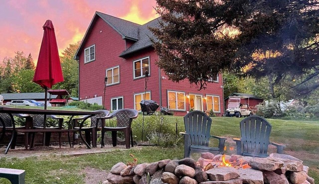 Adirondack Hideout, lakefront location and sandy shoreline