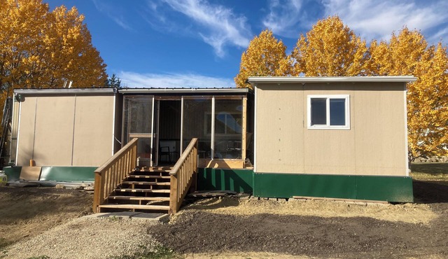 All Season wellsite trailer on scenic acreage 5 kms North of Sylvan Lake