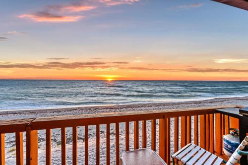 Beachfront Escape with Private Deck, Gulf Views, Resort Pool, Kayaks, and More!