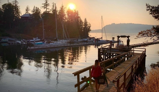 Beachfront new chalet home w/dock access and mooring buoy