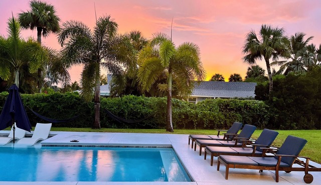Coastal Paradise with Pool on Barrier Island Steps to Private Beach East of A1A