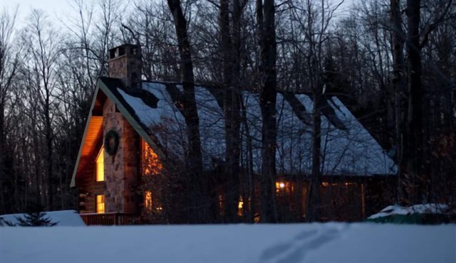 Contemporary Log Home