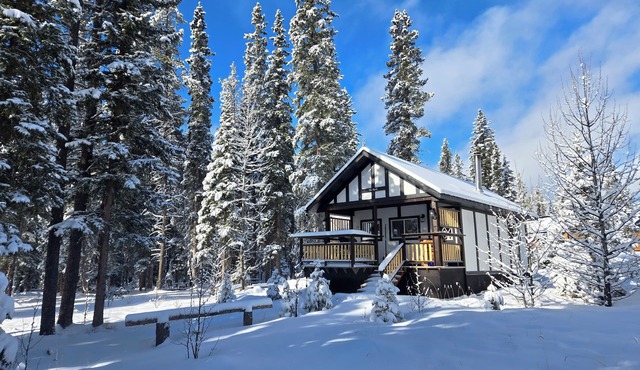 Cozy Fireside Cottage - White Goat