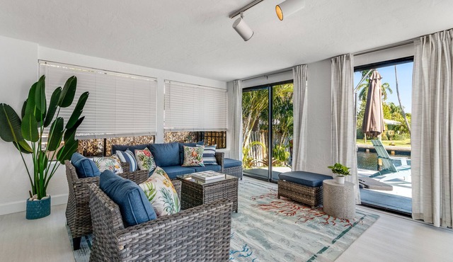 Enchanting, dog-friendly, waterfront home with dock, bikes, & washer/dryer