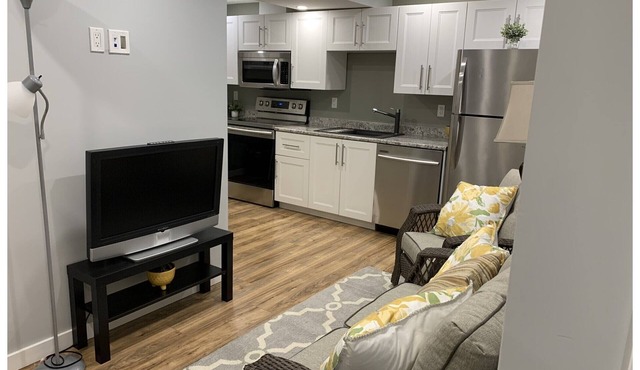 Fresh and newly renovated 2 bedroom bsmt suite. Fully furnished 2 min 2 hosptl