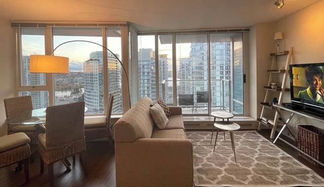 Great View | Two Bedrooms | Next to BC Place | Air Conditioners | Parking