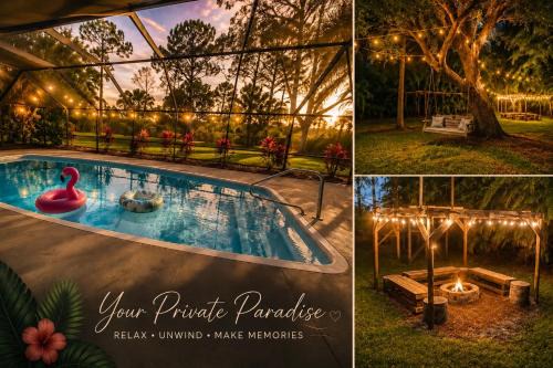 Heated pool at Persimmon Retreat