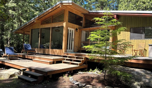Huckleberry Hideaway - an idyllic off-grid cabin on Savary Island, BC. Canada.
