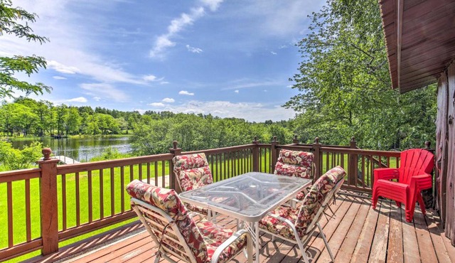 Lakefront Tomahawk Cabin with Boat Dock and Deck