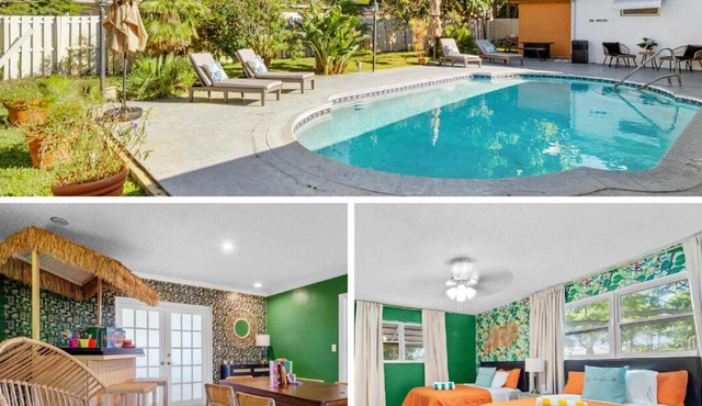 Large 12 Guest Home w Pool, Hollywood FL
