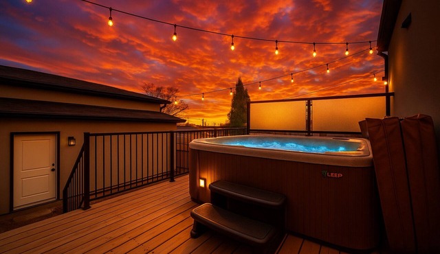 Modern Retreat - Hot Tub - KingBed - AC - Fireplace - Garage