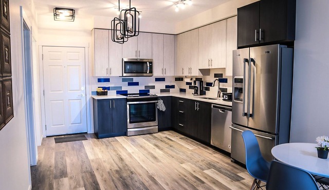 New cozy condo with air-condition and free parking in a homely environment.