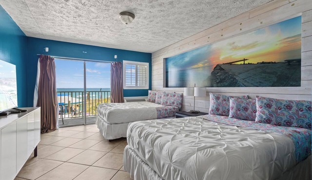 Ocean View Hotel Room with Balcony- 2 Full Beds