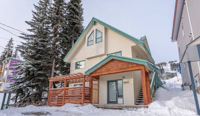Popular Ski Chalet with Gas Fireplace & Hot Tub backing onto Alpine chairlift