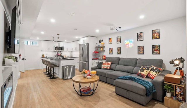 Private theatre, themed rooms, and comfort near Whyte Ave & Downtown