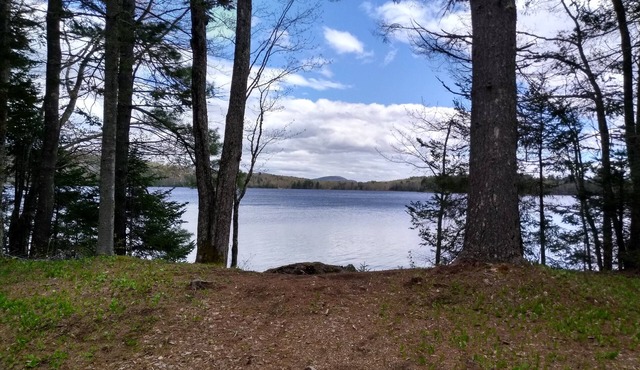 Rustic off grid experience lakefront with beautiful sunrise view of Schoodic Mtn