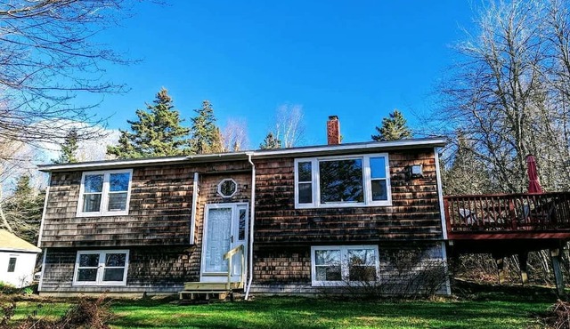 Serene Waterfront Beach House with Private Shoreline & Fire Pit Near Acadia National Park | Trenton, Maine