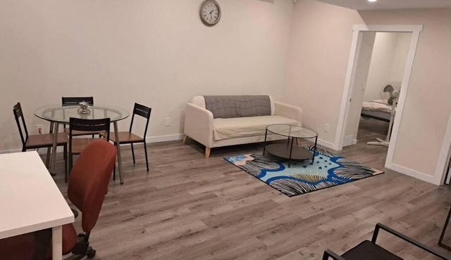 Two bedroom basement suit, street parking.