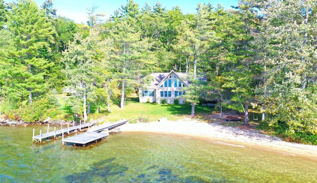 Winnipesaukee Lake Home for 12 with Large Sand Beach