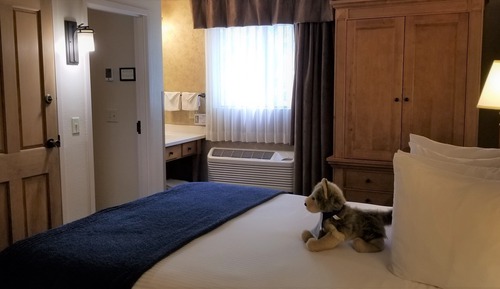 Compact Room, 1 Queen Bed, Connecting Rooms, Courtyard Area (Stair Access Only)