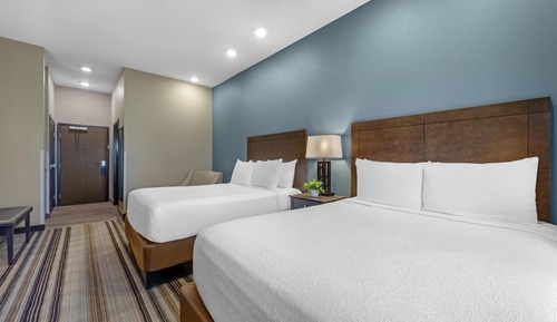 Standard Room, 2 Queen Beds, Non Smoking, Refrigerator & Microwave