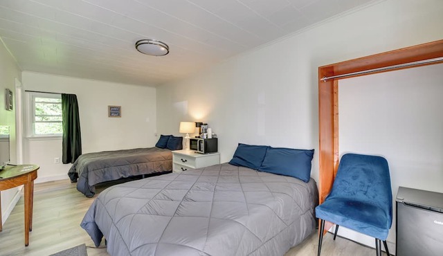 Walk to Schroon Lake! Studio w/Shared Fire Pit